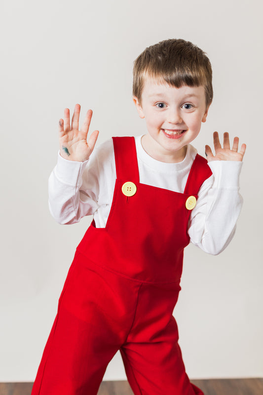 Fire Mario Costume 4 piece set, Mario Bros Party Outfit.