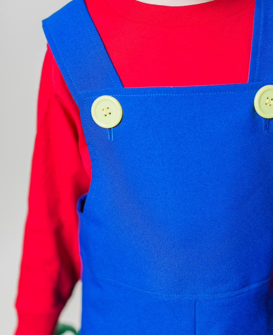 Super Mario Bros Costume, Blue Overalls.