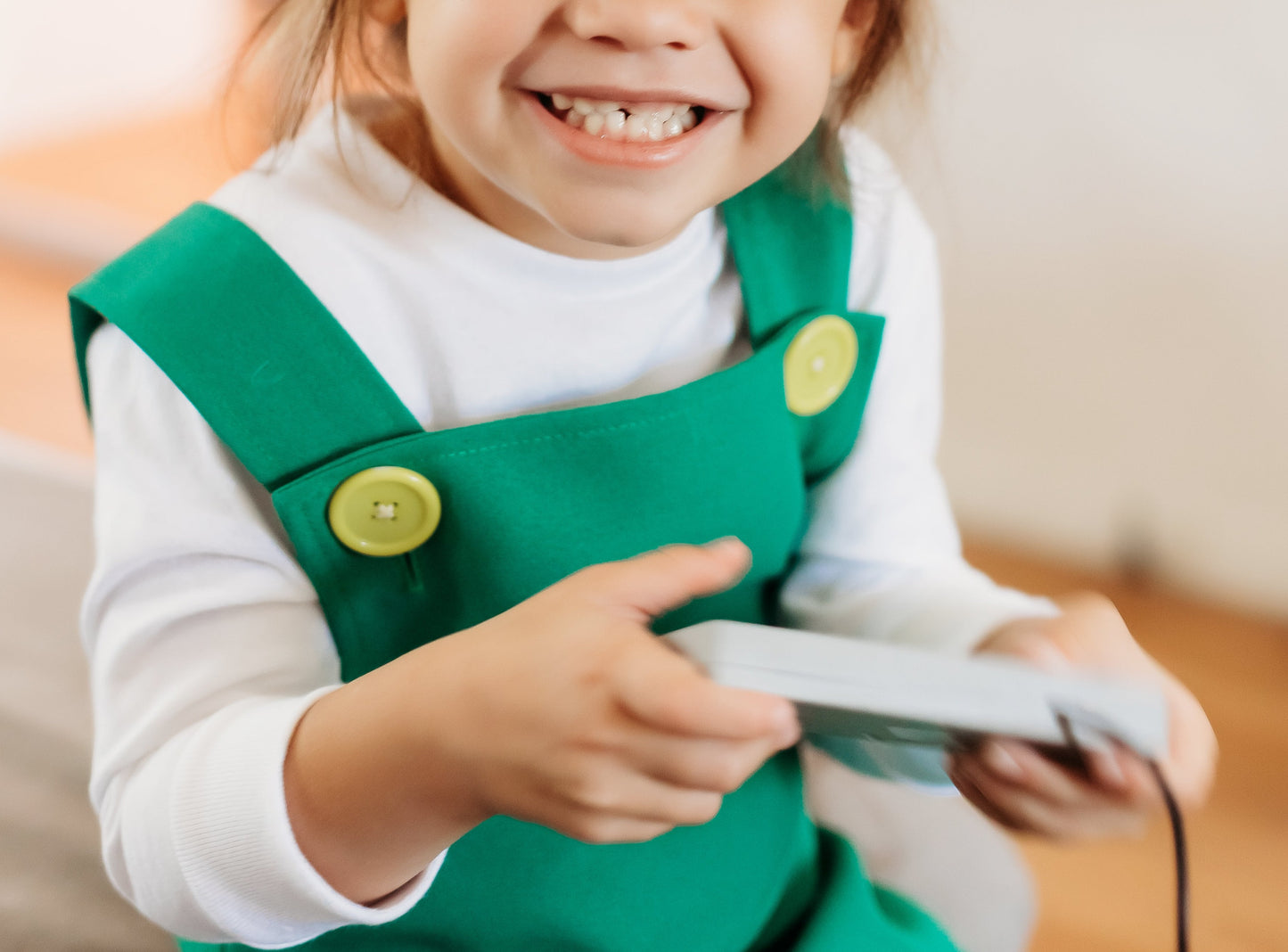 Fire Luigi Costume, Luigi Green Overalls.