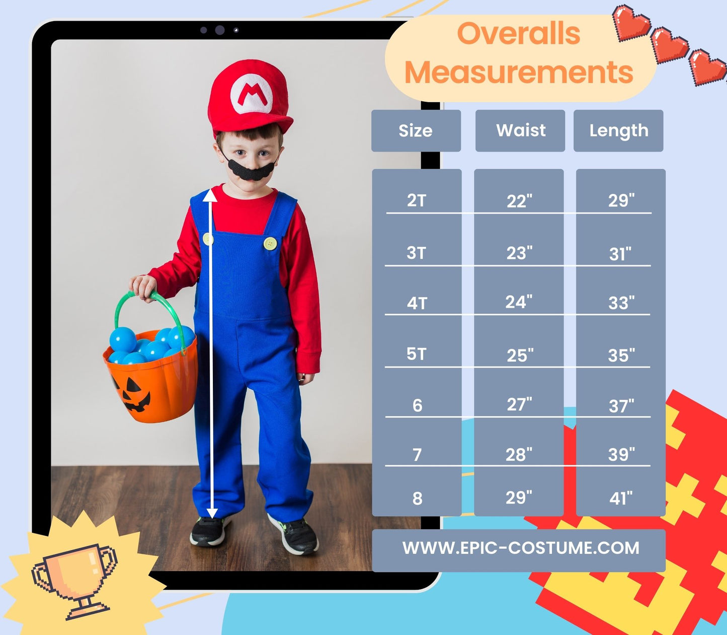 Super Mario Bros Costume For Kids.