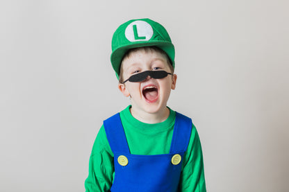 Luigi Costume, Super Mario Bros Party Outfit.