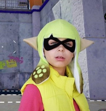 Splatoon Mask, Black Felt Mask.